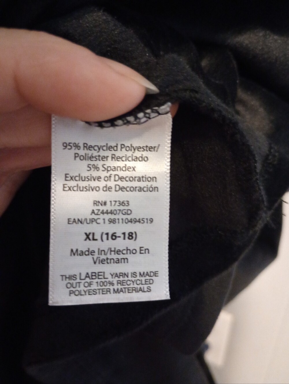 Aria Black Velvety Nightgown House Dress Granny Gown w/ Pockets Size XL Like New - Picture 8 of 9